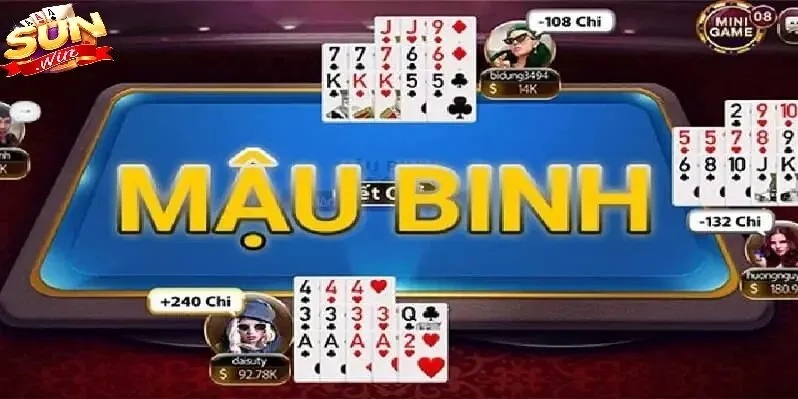 Các tổ hợp bài trong Mậu Binh